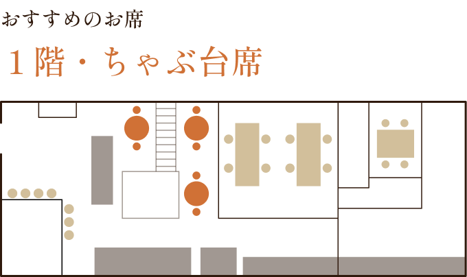 1階・ちゃぶ台席